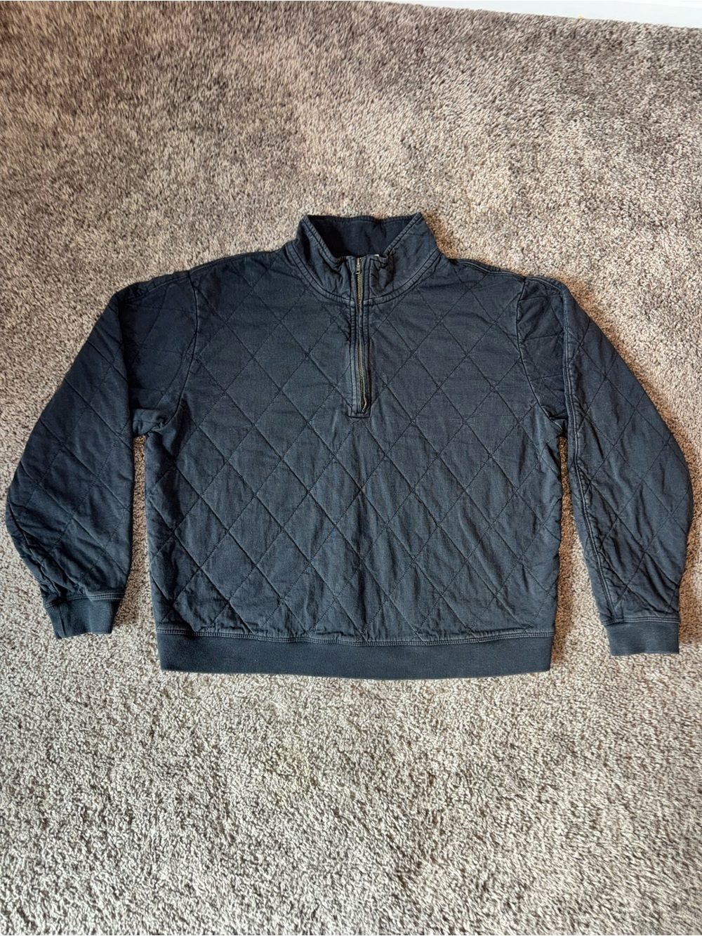 XL Universal Thread Women's Black Quilted Half-Zip Sweater Jacket